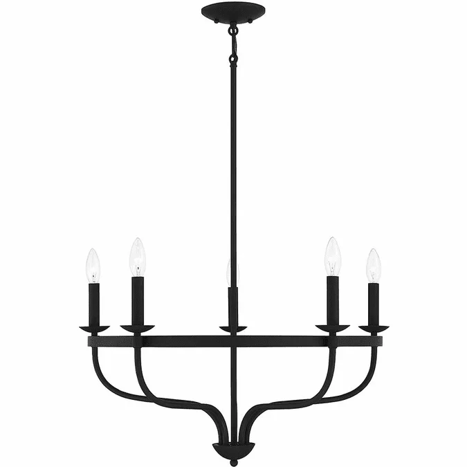 Meridian M10087MBK Matte Black Hanging Chandelier