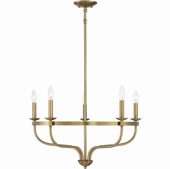 Meridian M10087NB Natural Brass Chandelier Light