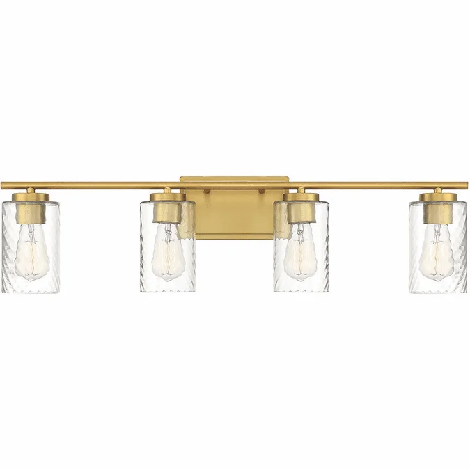 Meridian M80039NB Natural Brass 4-Light Vanity Lighting