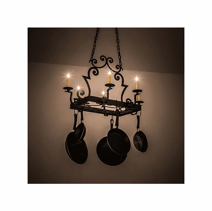 Meyda Custom 121242 Elara Blackwash Pot Rack