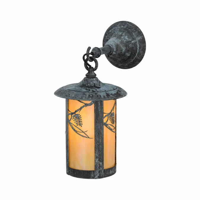 Meyda Custom 153600 Fulton Whispering Pines Country Bai Verd Wall Lamp