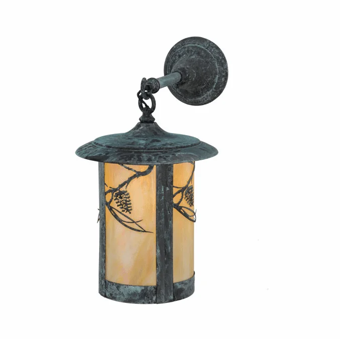 Meyda Custom 153601 Fulton Whispering Pines Rustic Bai Verd Wall Lighting