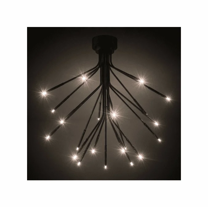 Meyda Custom 165278 Galassia Modern Aluminum Halogen Flush Mount Ceiling Light Fixture