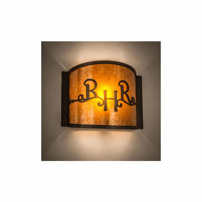 Meyda Custom 213987 Ridin Hy Personalized Antique Copper / Burnished Wall Lighting Sconce