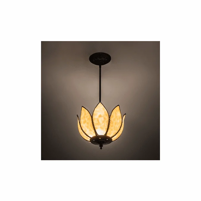 Meyda Custom 217492 Tulip Tiffany Mahogany Bronze Mini Drop Lighting
