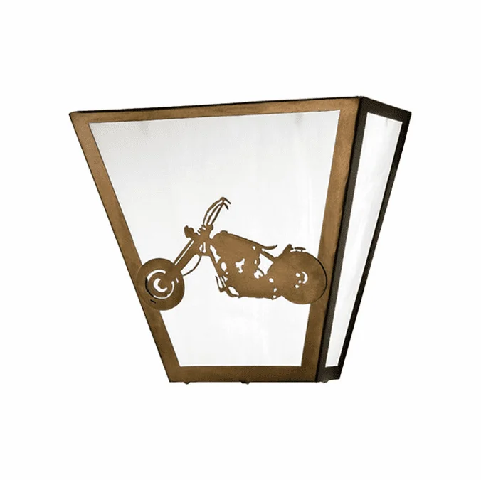 Meyda Custom 23913 Motorcycle Country Antique Copper Wall Sconce