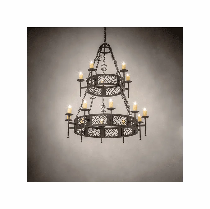 Meyda Custom 242818 Toscano Chocolate Ceiling Chandelier