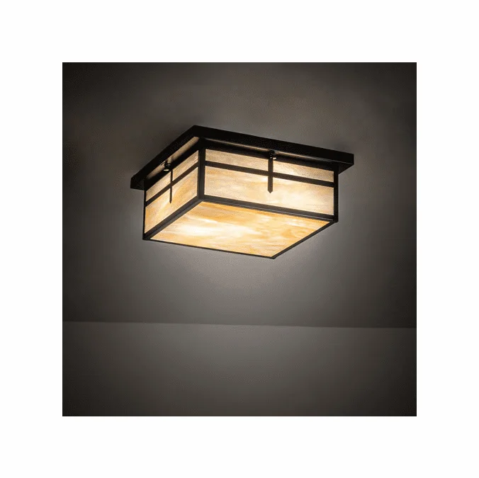 Meyda Custom 244646 Hyde Park Craftsman Brown Ceiling Light Fixture
