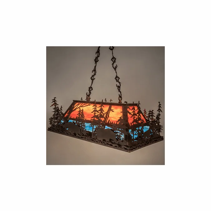 Meyda Custom 247796 Tiffany Antique Copper and Burnished Island Lighting