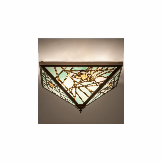 Meyda Custom 250387 Backyard Friends Tiffany Antique Copper Ceiling Light Fixture