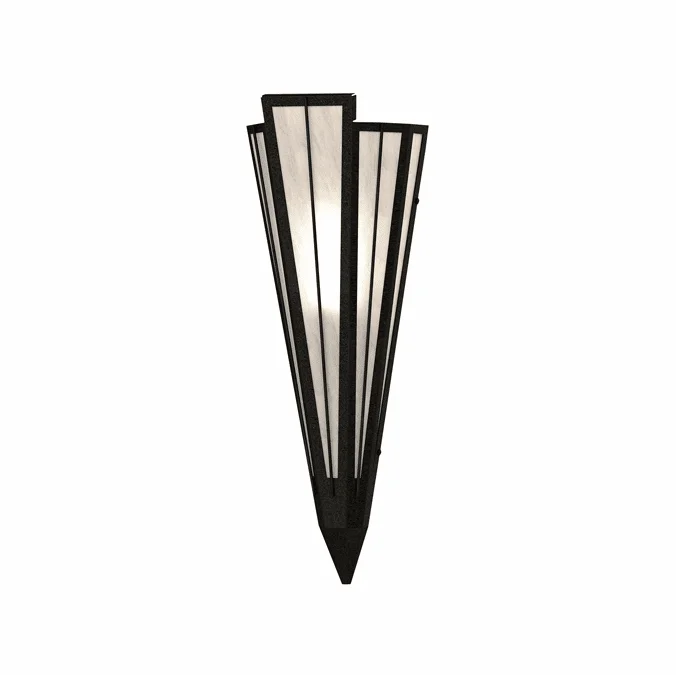 Meyda Custom 255638 Brum Contemporary Black Lighting Sconce