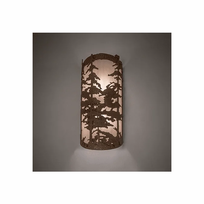 Meyda Custom 274297 Tall Pines Rust Sconce Lighting