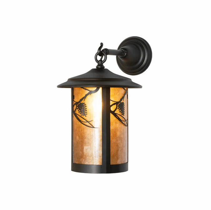 Meyda Custom 280145 Whispering Pines Country Craftsman Brown Outdoor Wall Light Fixture