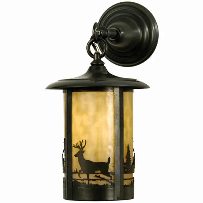 Meyda Custom 28786 Fulton Rustic Craftsman Brown Exterior Wall Sconce Light