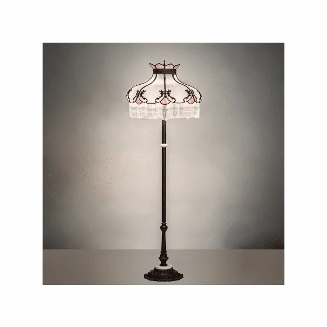 Meyda Custom 31314 Elizabeth Traditional Mahogany Bronze Floor Lamp