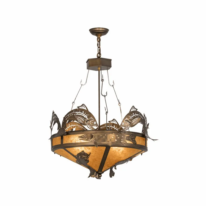 Meyda Custom 50167 Catch of the Day Rustic Antique Copper Drop Lighting