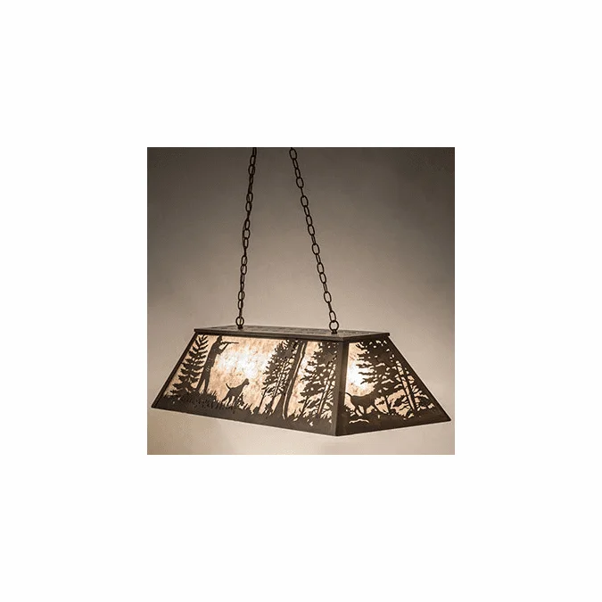 Meyda Custom 70118 Quail Hunter With Dog Country Antique Copper Kitchen Island Light