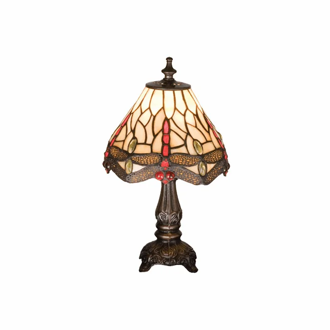 Meyda Lighting 17525 Tiffany Hanginghead Dragonfly Tiffany Table Light