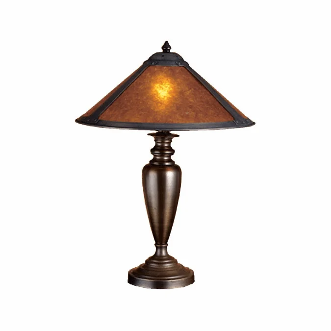 Meyda Lighting 22700 Dirk Van Erp 1 Light Amber Mica Table Lighting Fixture