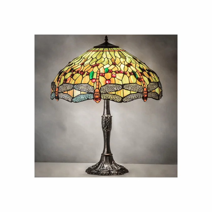 Meyda Lighting 47960 Tiffany Hanginghead Dragonfly Tiffany Mahogany Bronze Table Lighting