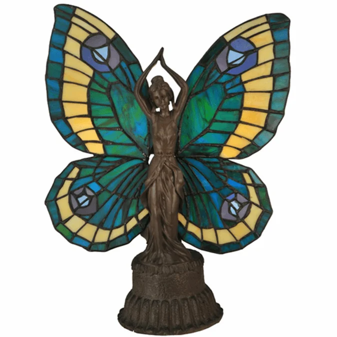 Meyda Lighting 48019 Butterfly Lady Tiffany Table Lighting