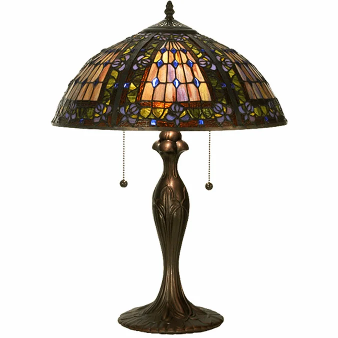 Meyda Lighting 81447 Fleur-de-lis Tiffany Side Table Lamp
