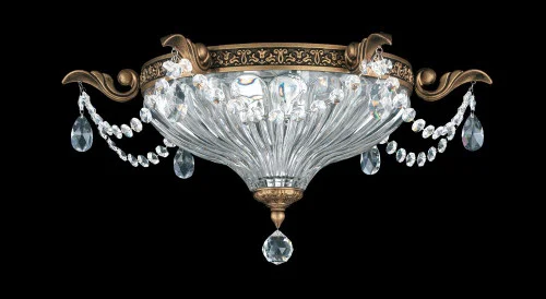 Milano 2 Light 120V Flush Mount in Antique Silver with Heritage Handcut Crystal (168|5633-48H)