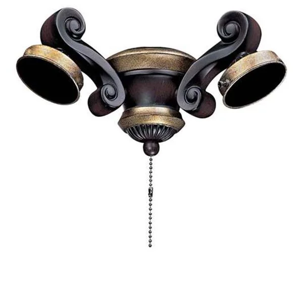 Minka-Aire Three Light 60w Candelabra Base 2 1/4″ Fitter in Golden Walnut Finish – K36-GOW