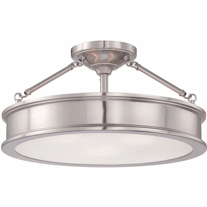 Minka Lavery 4177-84 Harbour Point Contemporary Brushed Nickel Overhead Lighting Fixture