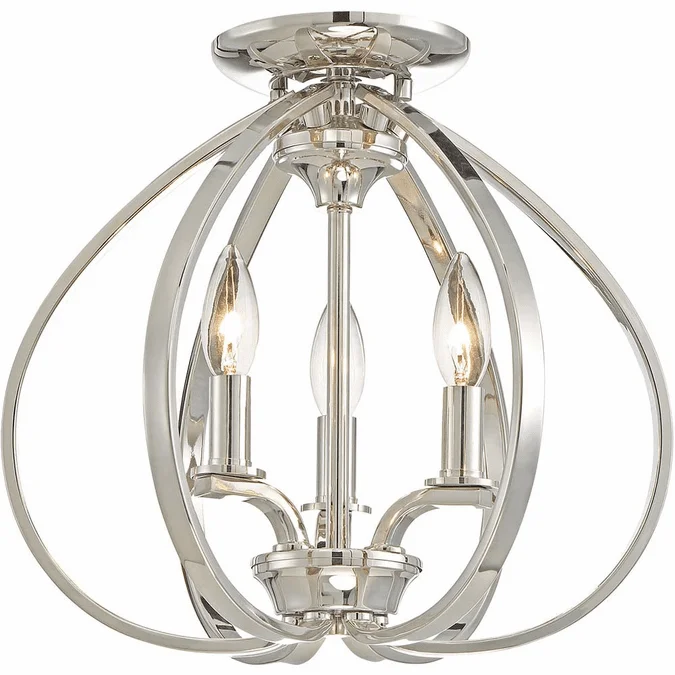 Minka Lavery 4983-613 Tilbury Modern Polished Nickel Ceiling Lighting