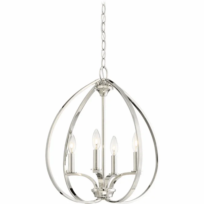 Minka Lavery 4984-613 Tilbury Modern Polished Nickel Foyer Lighting