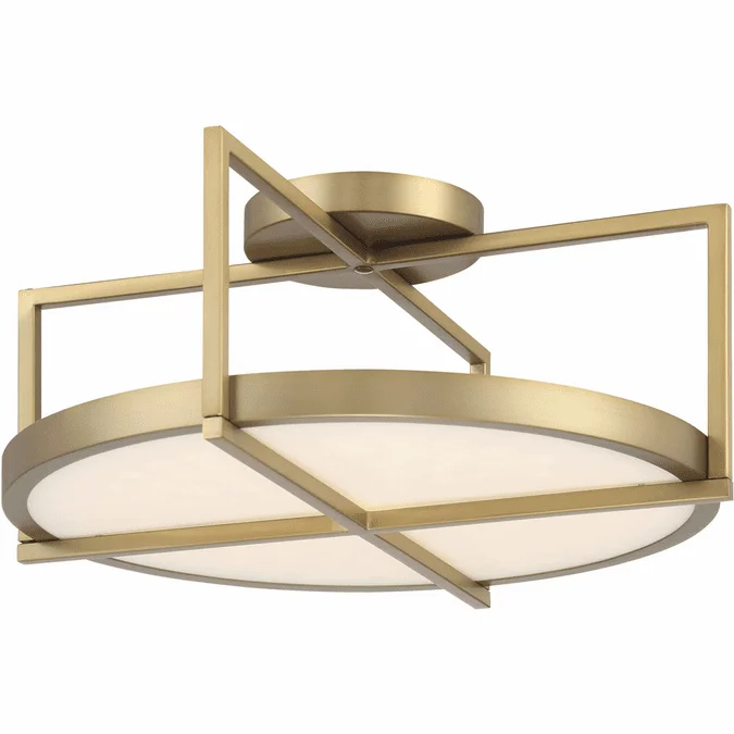 Minka Lavery 5615-695-L Boada Contemporary Soft Brass LED 18″ Overhead Lighting Fixture