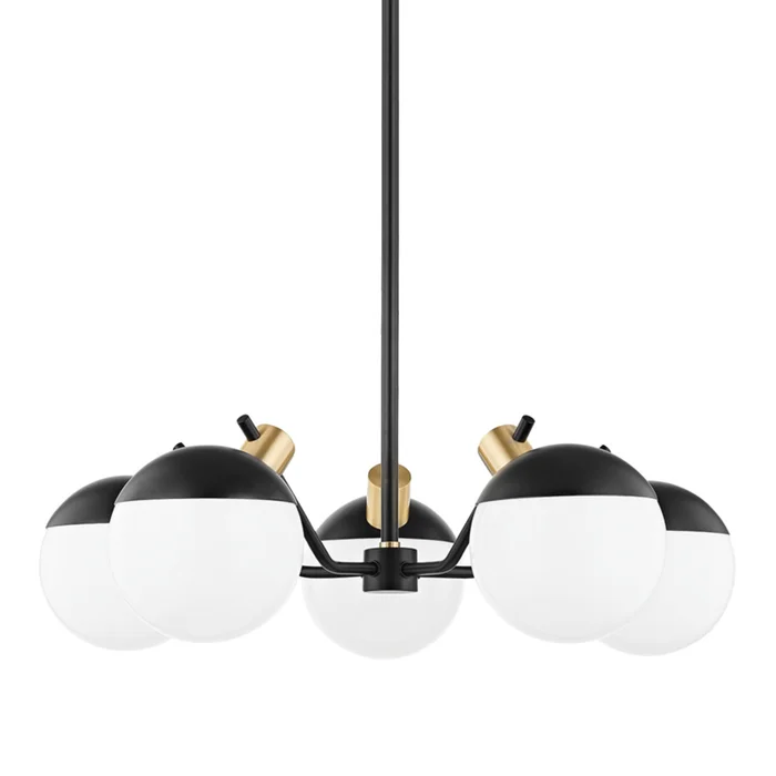 Miranda LED Chandelier in Aged Brass/Soft Black (428|H573805-AGB/SBK)