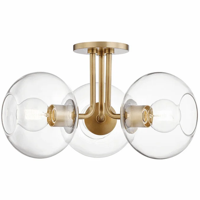 Mitzi H270603-AGB Margot Contemporary Aged Brass Ceiling Lighting Fixture