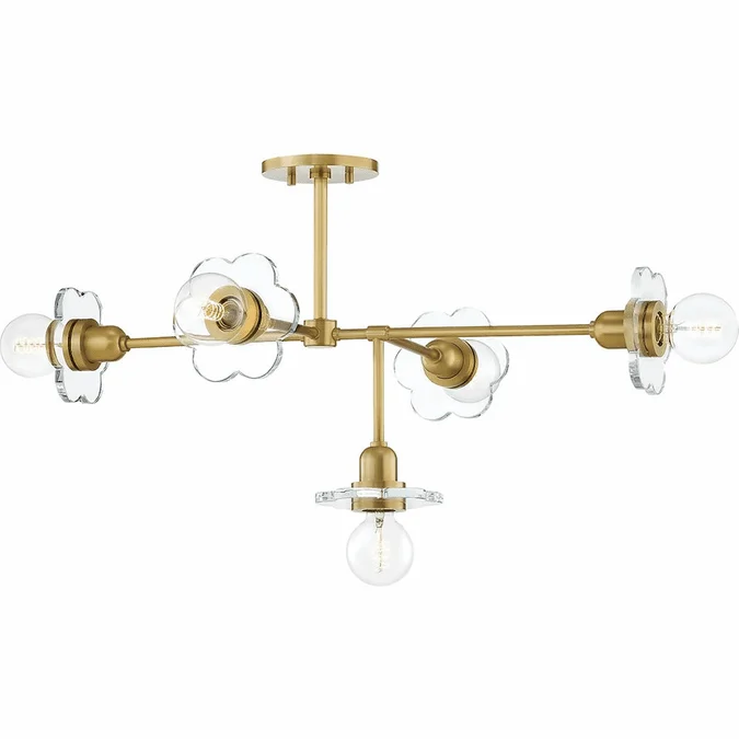 Mitzi H357805-AGB Alexa Contemporary Aged Brass Chandelier Light