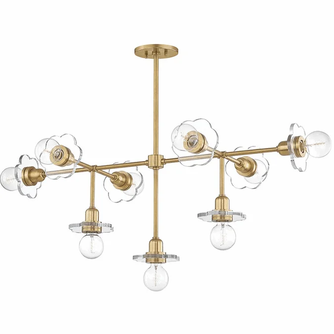 Mitzi H357809-AGB Alexa Contemporary Aged Brass Mini Lighting Chandelier