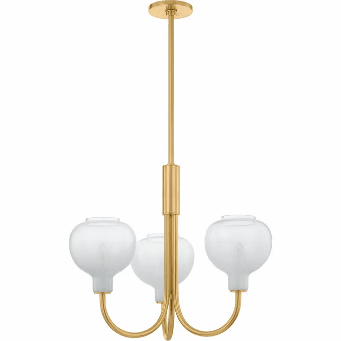 Mitzi H990803-AGB Estelle Contemporary Aged Brass Mini Chandelier Lighting