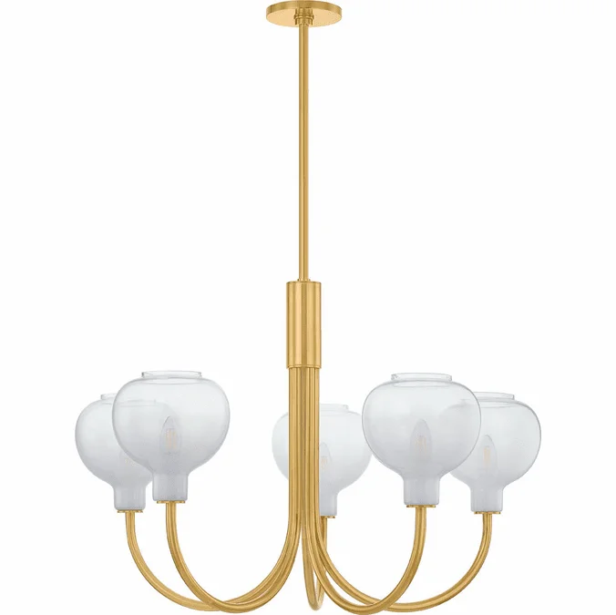 Mitzi H990805-AGB Estelle Contemporary Aged Brass Chandelier Lamp