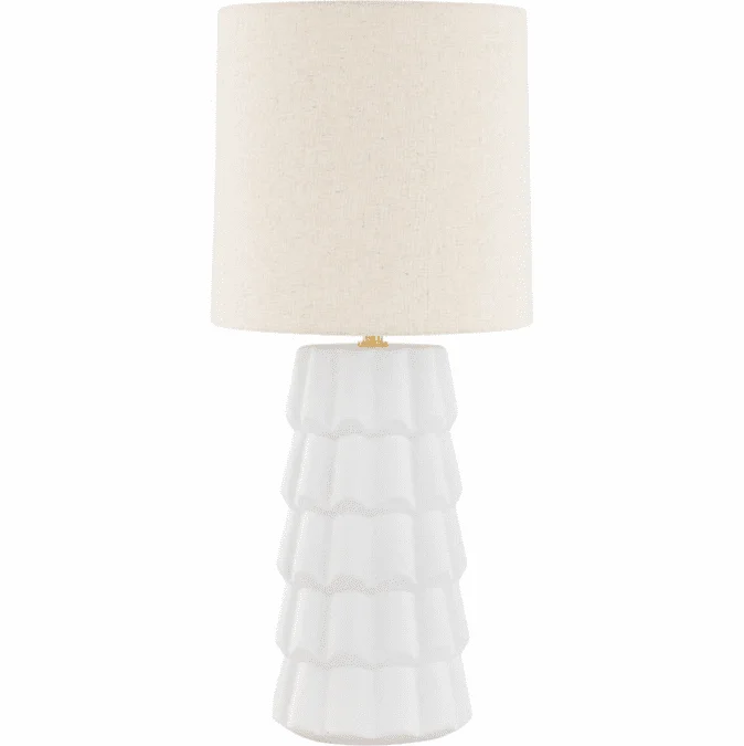 Mitzi HL712201-AGB/CTW Maisie Modern Aged Brass Side Table Lamp