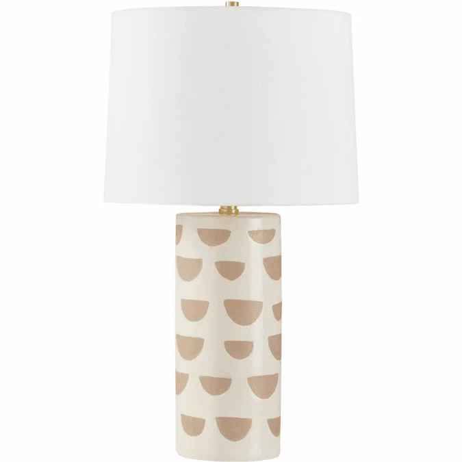 Mitzi HL714201A-AGB/CWO Minnie Contemporary Aged Brass Table Lamp Lighting