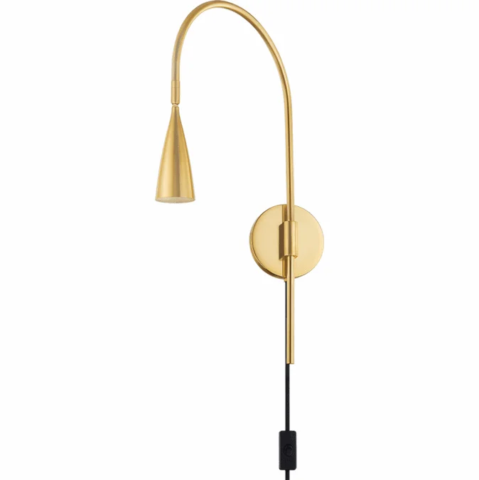 Mitzi HL811201-AGB Jenica Modern Aged Brass Wall Sconce Lighting