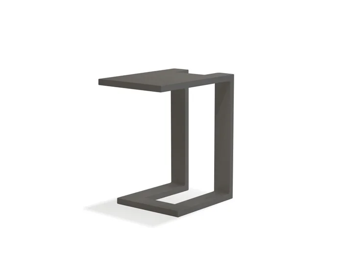 Mobital Ambleside End Table Grey Aluminum Indoor-Outdoor WEN-AMBL-ALUM-GREY