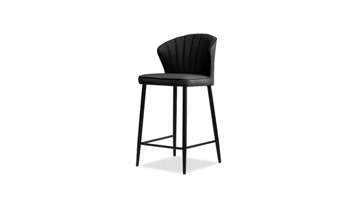 Mobital Ariel Counter Stool Black Leather, 1Pc DCS-ARIE-BLAC-PCBLA