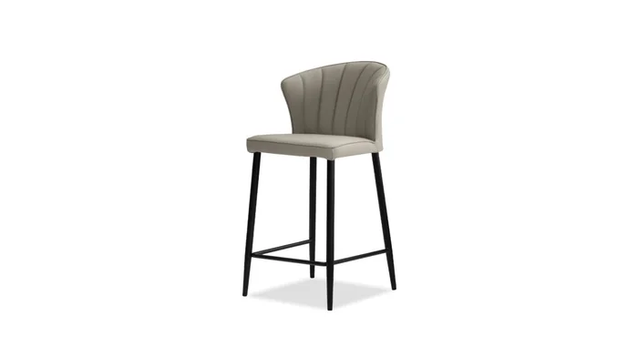 Mobital Ariel Counter Stool Pewter Leather, 1Pc DCS-ARIE-PEWT-PCBLA