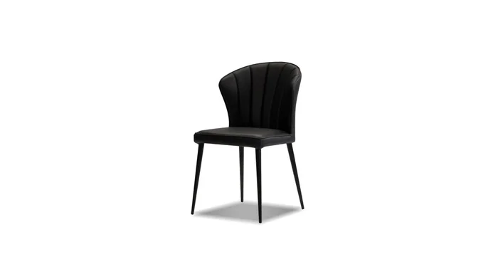 Mobital Ariel Dining Chair Black Leather (Set of 2) DCH-ARIE-BLAC-PCBLA