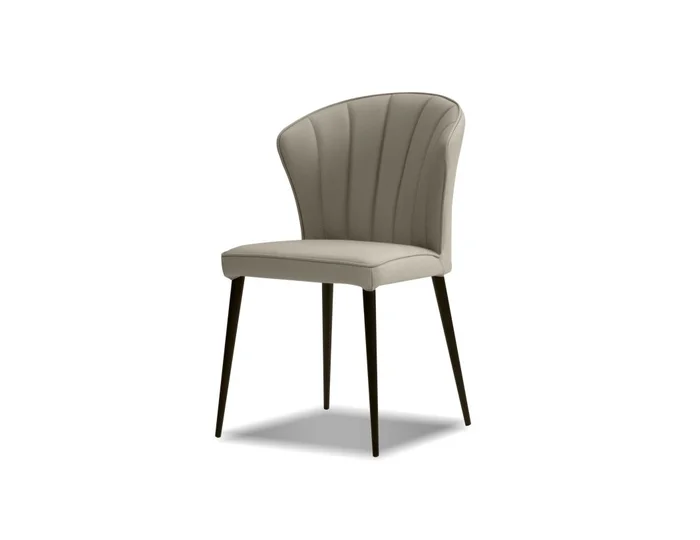 Mobital Ariel Dining Chair Pewter Leather (Set of 2) DCH-ARIE-PEWT-PCBLA