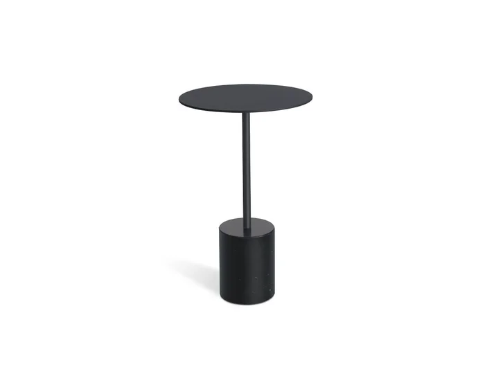 Mobital Circulo Medium End Table Black Marble,Black Powder Coated Steel Medium WEN-CIRC-BLAC-MEDIU