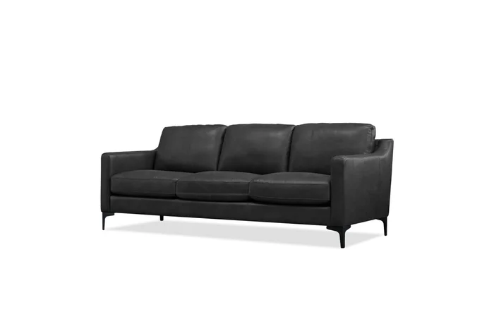 Mobital Cuff Sofa Nero Black Leather SOF-CUFF-NEBL-