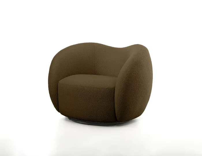 Mobital Dune Swivel Lounge Chair Army Teddy Fabric LCH-DUNE-ARMY-TEDD