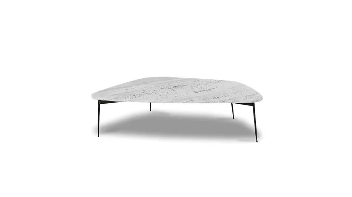 Mobital Flint Large Coffee Table Grey Travertine Marble WCO-FLIN-GRSS-LARGE